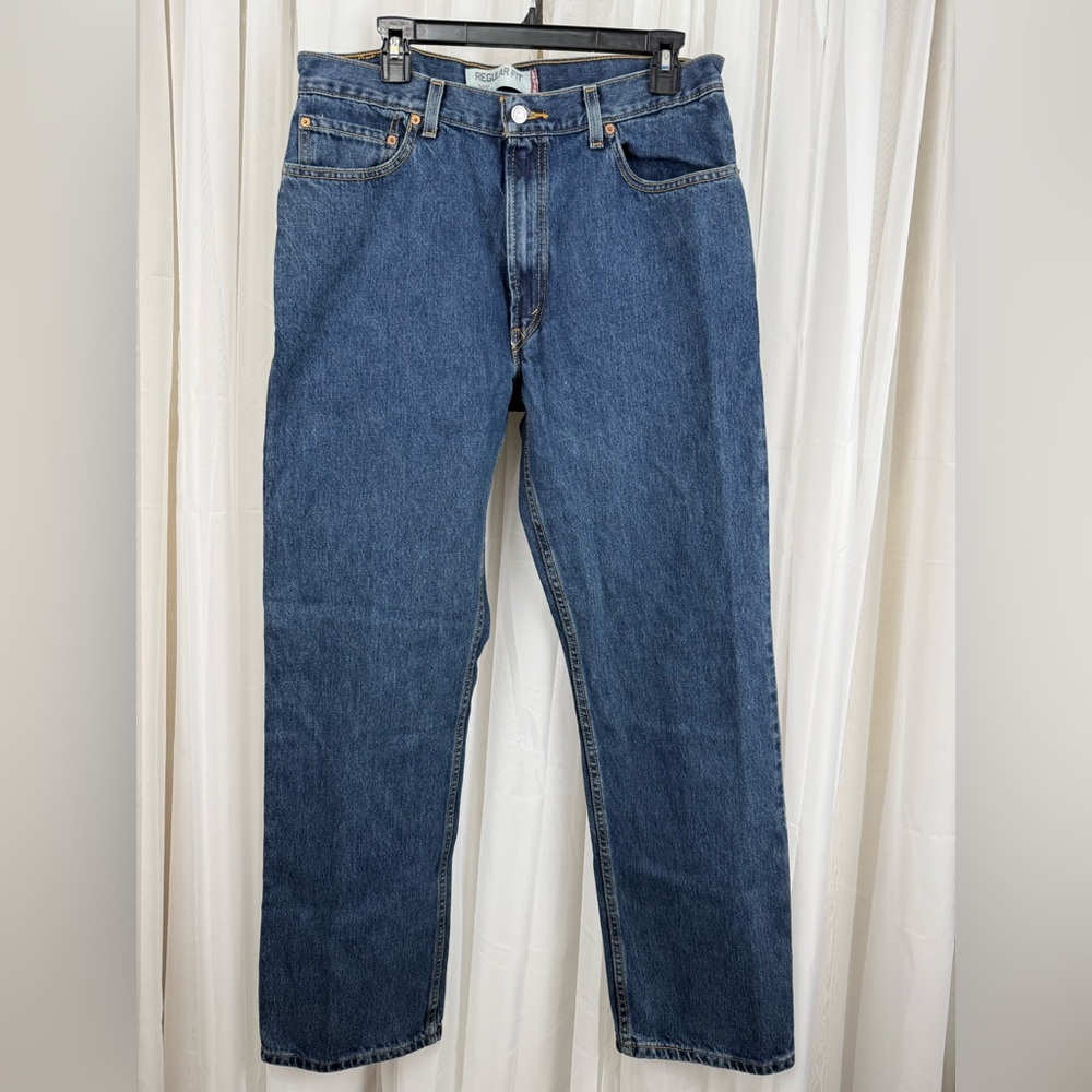 Levi’s 505 Regular Fit Jeans Mens 36x32 Blue 100% Cotton